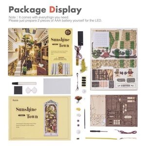 Rolife Sunshine Town DIY Book End Kit